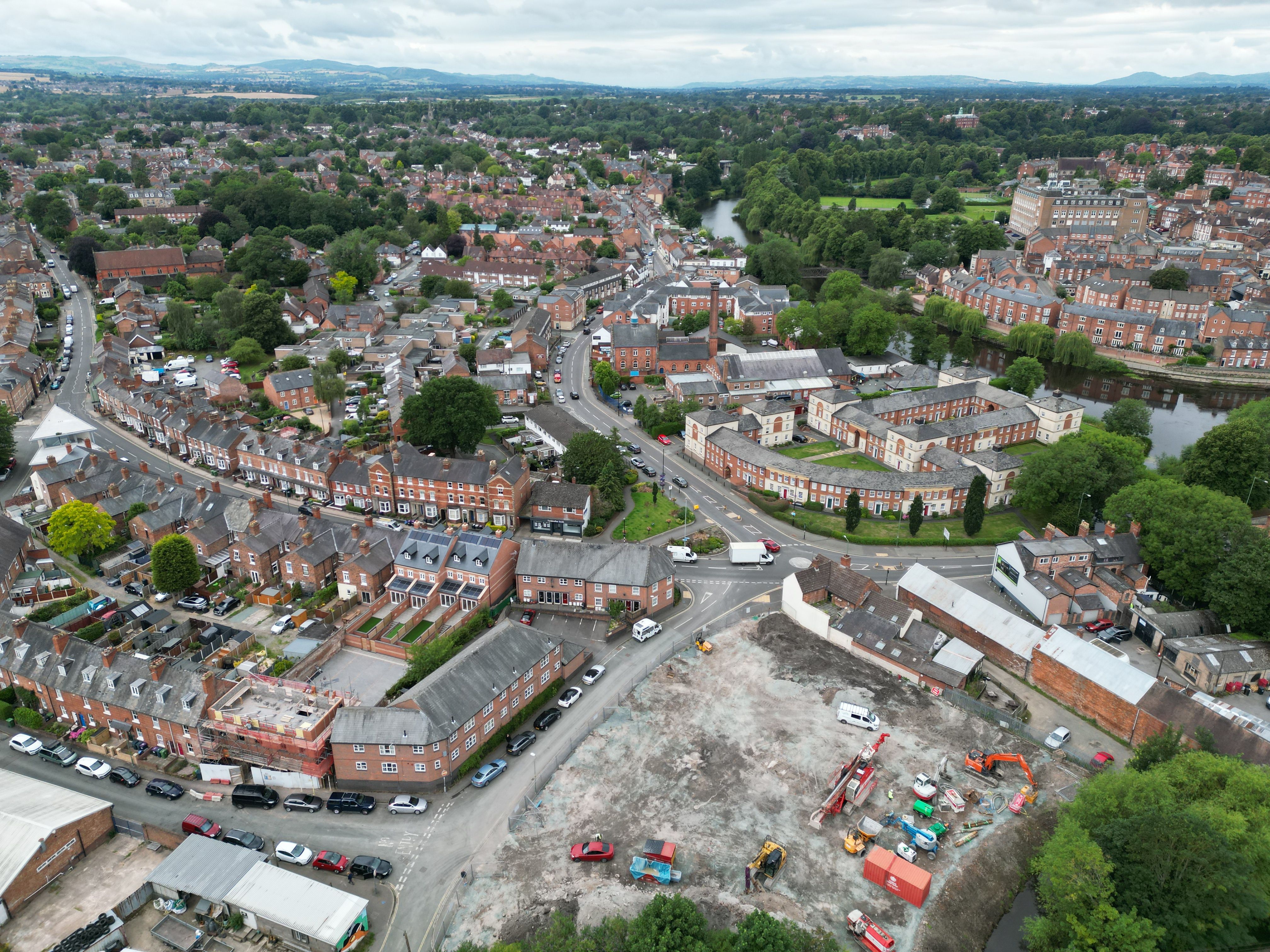Coleham aerial photo
